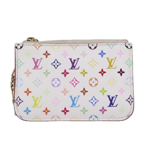 Louis Vuitton Pochette Clés  Canvas Wallet  (Pre-Owned) | white