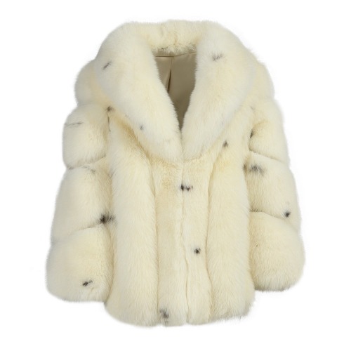 White Fox Fur Mou Jacket - L