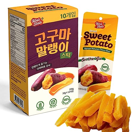 Dried Sweet potato Korean Snacks (10 Packs) Glueten Free Pre Workout Healthy Foods, Healthy Diet Foods/ Natrural 100% Snacks for Golf, Travel and Wild Activity Diet foods & Kid Snacks / Unsweetened for baby 고구마 말랭이