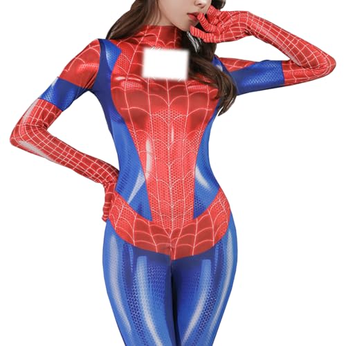 SNOMYRS Sexy Cosplay Lingeries Spider Costume Women Super Hero Outfits Costume Plus Size For Halloween Carnival Party - Red - L