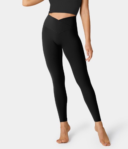 Softlyzero™ Crossover Pocket Plain Leggings