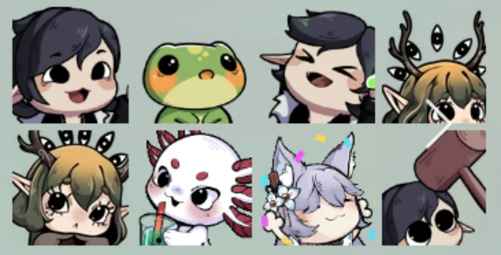 9 Static Emotes | Channel Art