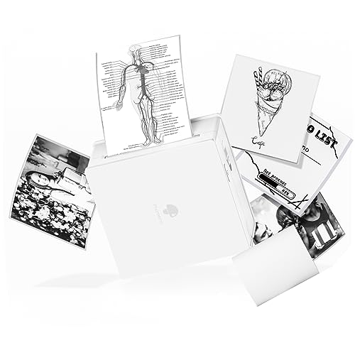 Phomemo M02 Mini Pocket Printer- Bluetooth Mini Mobile Thermal Printer Compatible with Android & iOS, Multifunction for Journal, Work Plan, Meeting Notes, Gift, White - White - 1 Printer + 1 Roll Paper