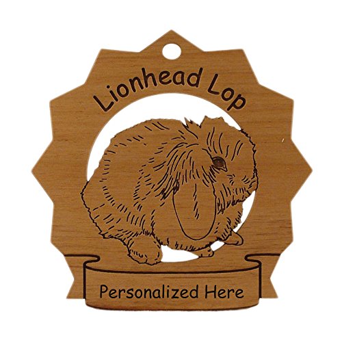 Lionhead Lop Rabbit Ornament Personalized with Your Rabbit's Name