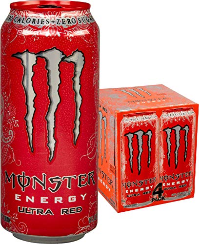 Monster Energy, Ultra Red, 16 fl oz, 4 Pack