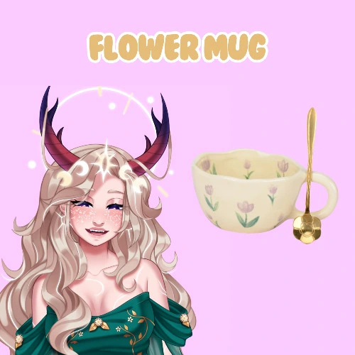 cute flower mug