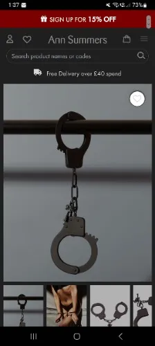 Black Matte metal handuffs