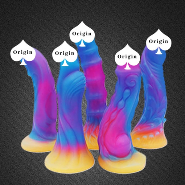 Fantasy Dildo, Glow In The Dark, Luminous Dildo, Dildoes for Women, Silicone Suckers Dildo, Anal Plug Toys, Men Women Gift, Mature