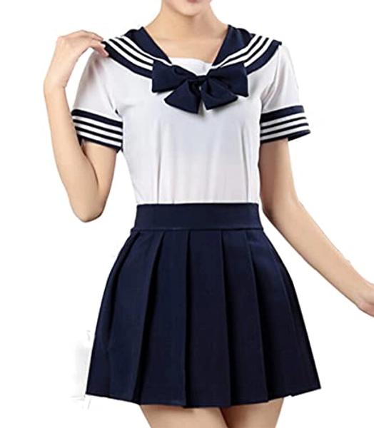 WenHong School Uniform Dress Cosplay Costume Japan Anime Girl Lady Lolita