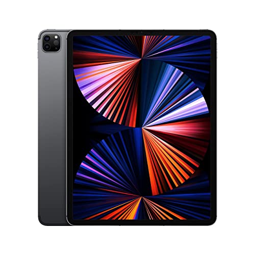 Apple 2021 12.9-inch iPad Pro (Wi‑Fi + Cellular, 256GB) - Space Gray (Renewed) - WiFi + Cellular - 256GB - Space Gray