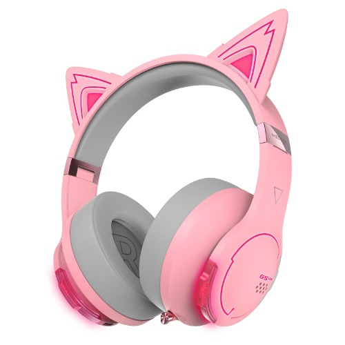 Edifier G5BT CAT Wireless Bluetooth Wired Cat Ear Gaming Headset with Mic (Pink)