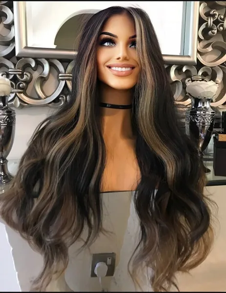 Cinderella darkest brown face framing chestnut 360 lace front wig