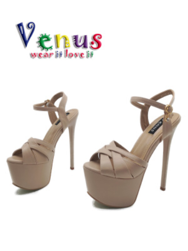 Venus Pageant Heel, 7 inches(#9137-49A) strap / stiletto/peep toe