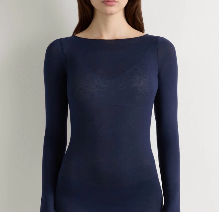 Boat Neck Modal Cashmere Ultralight Top