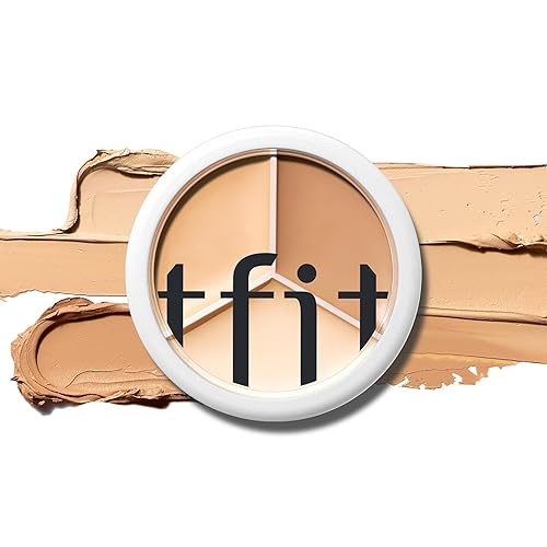 TFIT Multi-Use Pot Concealer - Triple Palette | High-Pigmented, Full Coverage & Crease-Proof | Korean Concealer for Dark Circles, Redness & Blemishes (01 Neutral, 0.52 Oz) - 0.52 Ounce (Pack of 1) - 01 Neutral