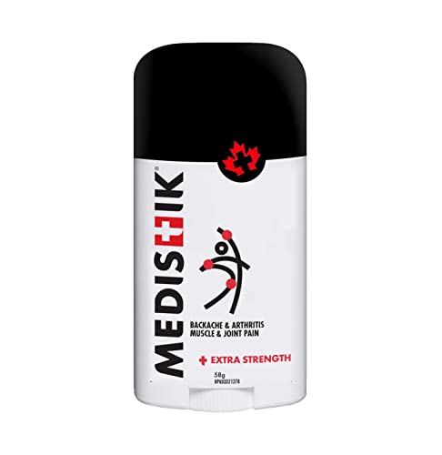 MEDISTIK Extra Strength Pain Relief Stick. Long Lasting Topical Pain Reliever for Backache, Arthritis Muscle & Joint Pain, 58g