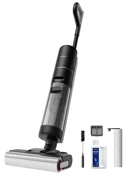 DREAME H12 PRO Wet Dry Vacuum Cleaner, Cordless Vacuum Mop All in One, Smart Floor Cleaner for Hard Floor, One-Step Edge to Edge Cleaning with Hot Air Drying