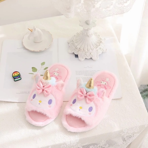 Kawaii Unicorn Slippers - Pink Melody