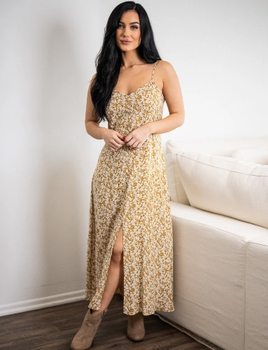 Ada Dress | Mustard Combo / L