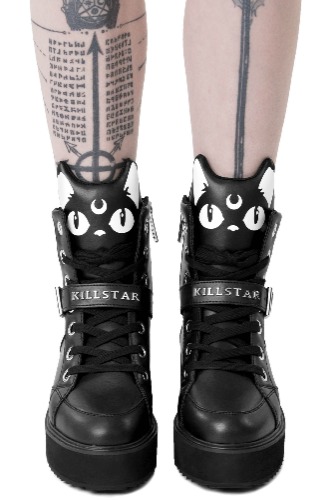 Keiko Kitty High Tops [B] | EU39 / Black / 100% PU