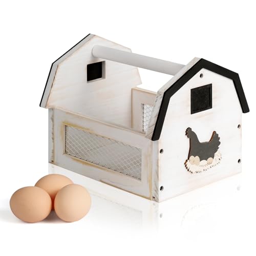 Egg Basket for Gathering Fresh Eggs, Farmhouse Egg Collecting Basket, Wood Chicken Egg Basket, Egg Basket Countertop. ZSHLXM