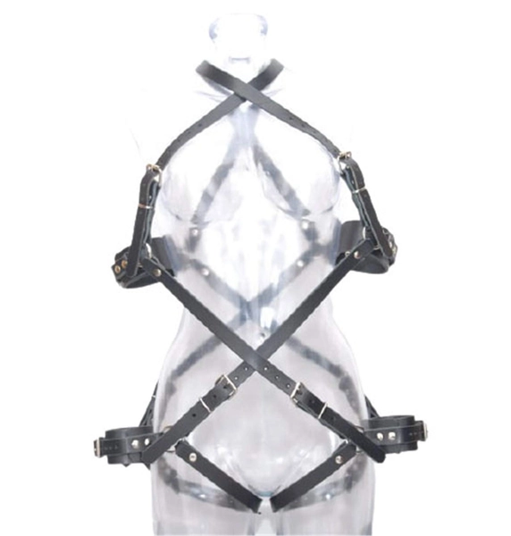 PU Leather Garter Belts Straps Thigh Leg Bondage Body Harness Corsets Punk Bondage Belt Performance Accessories Faux Leather Leg Ring Garter Waist Belt