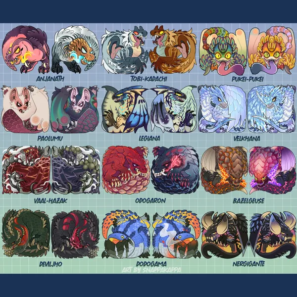 MONSTER HUNTER: Acrylic Charms Part 1