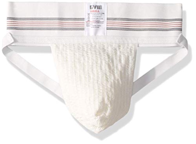 GYM mens 3" Wide Band Classic Athletic Supporter - Medium - White