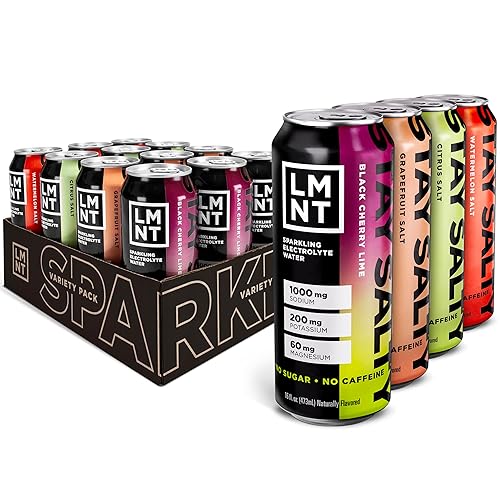 LMNT Sparkling Electrolyte Water - Variety Pack | 12-Count - Variety Pack