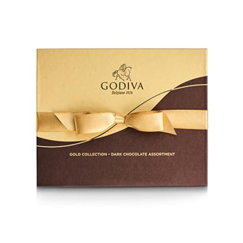 Godiva Chocolatier Chocolate Gold Gift Box, Assorted, 105 pc. - Dark Chocolate - 18 Pieces