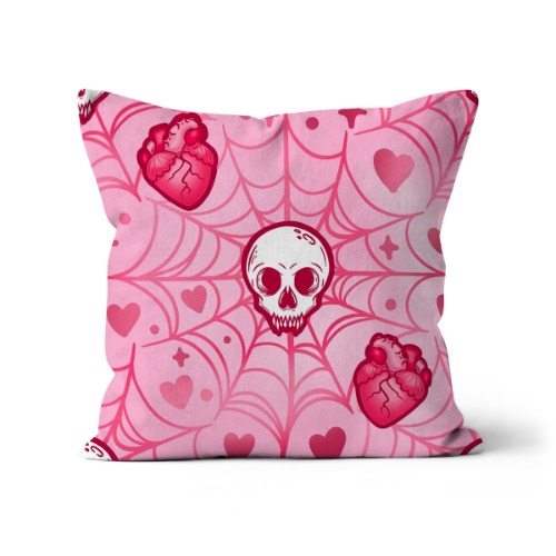 Pastel Spiderweb Halloween Cushion - Linen / 24"x24"