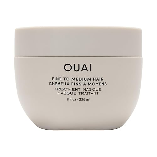 OUAI Fine to Medium Hair Treatment Masque - Hair Mask for Hair Repair, Hydration and Shine - With Shea Butter, Keratin and Panthenol - Paraben, Phthalate and Sulfate Free Hair Care (8 Fl Oz) - Fine To Medium