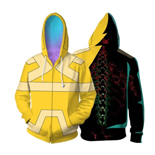 Anime Cyberpunk Edgerunner Jacket Hoodies, Unisex David 3D Printed Zipper Sweatshirt Costume Coat