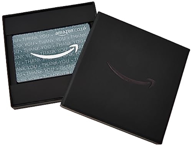 Amazon.co.uk Gift Card for Custom Amount in a Black Box - FREE One-Day Delivery - 0 - Classic Black Gift Box - Thank You 2022