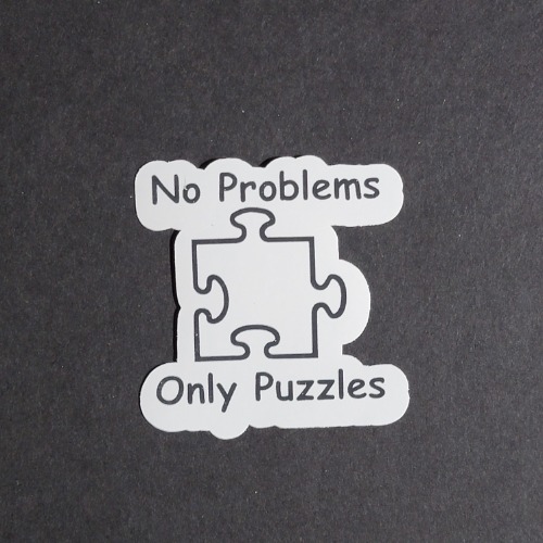 No Problems Only Puzzles Sticker