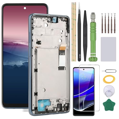 YHXMARSCAN Screen for Motorola Moto G Stylus 5G 2022 LCD Display Replacement for XT2215 Touch Screen Digitizer Assembly(with Frame) - Black with Frame