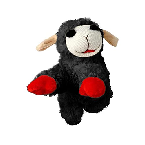 Multipet Officially Licensed Black Mini Lamb Chop, 6 Inch Plush Squeak, Pet Toy - Black - 6" Mini Black