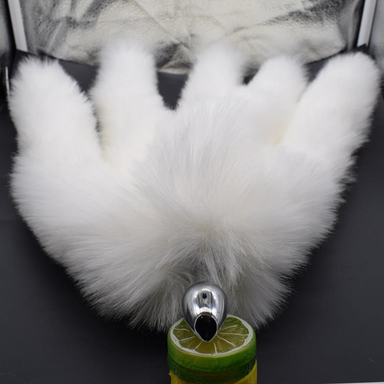 Toys: "Sly Vixen" Five Tail Fox Butt Plug - White