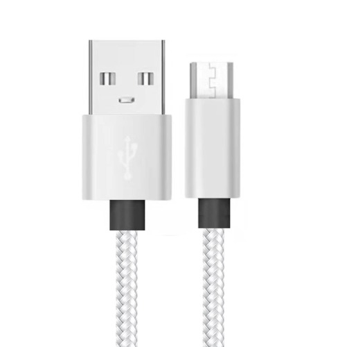 Micro USB Cable, 2M USB A to Micro Charging Cable Braided Android Charger Lead Cord Compatible for Samsung S7 S6 S5, Kindle Fire,Fire HD Tablets,PS4 Controller,Sony, Xiaomi, Huawei, Nokia White