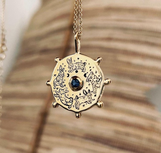 Bunny Sapphire Necklace