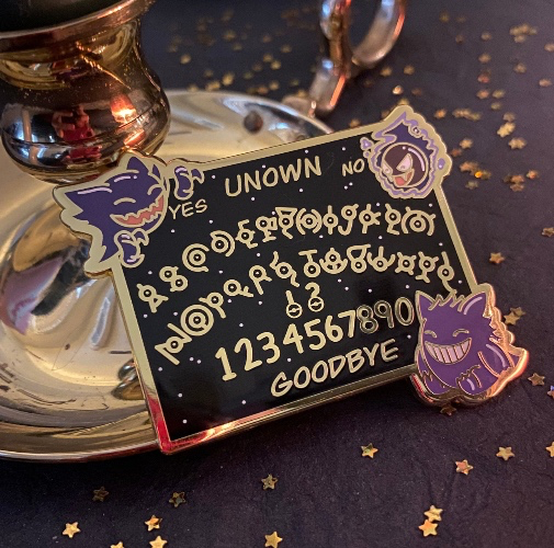 Pokemon Ghosts Ouija Board Enamel Pin