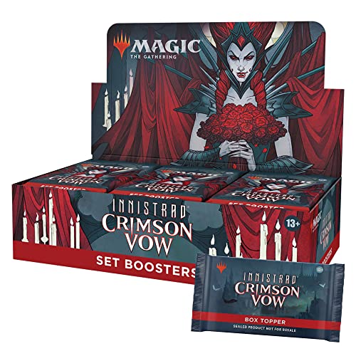 Magic: The Gathering Wizards of The Coast Innistrad: Crimson Vow Set Booster Box | 30 Packs + Dracula Box Topper (361 Magic Cards)