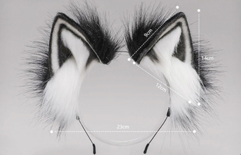 Soul Snatch | Parts: "Big Bad Duty-Bound" Wolf Ears and Leather Collar - Grey / One size