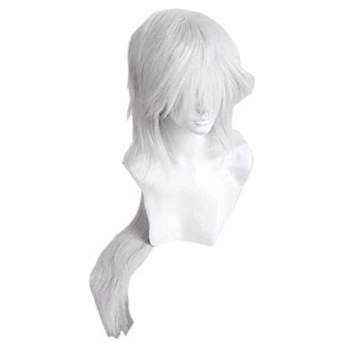 BERBO Anime Wig Jiraiya Cosplay Wig，Long Silver Grey Wig,Costume Halloween Wig,For Costume Party, Anime Show, Cosplay Event, Concerts, Daily wig