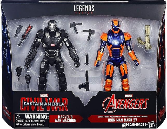 Marvel Legends 6 Inch Captain America: Civil War Action Figure Set (War Machine and Iron Man Mark 27)