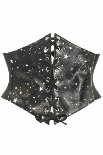 Lavish Celestial Lace-Up Corset Belt Cincher - Large / As Shown