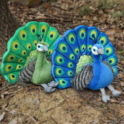 Soft Bird Peacock Plushies (3 Colors) - 11″ / 30cm / Both