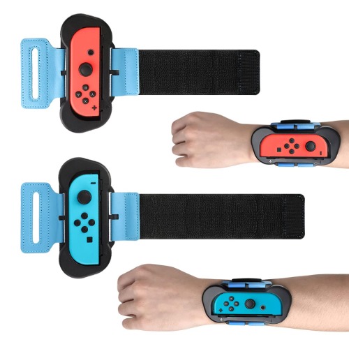 MoKo Wrist Bands for Just Dance 2023 2022 2021 2020 Armband, Switch Zumba Burn It Up, Compatible with Nintendo Switch Joy-Cons Controller, 2 Pack Adjustable Elastic Strap, Two Size for Adult and Kid