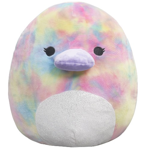 Squishmallows 14-Inch Rainbow Tie-Dye Platypus with White Belly Plush - Add Brindall to Your Squad, Ultrasoft Stuffed Animal Large Plush Toy, Official Kellytoy Plush - Amazon Exclusive