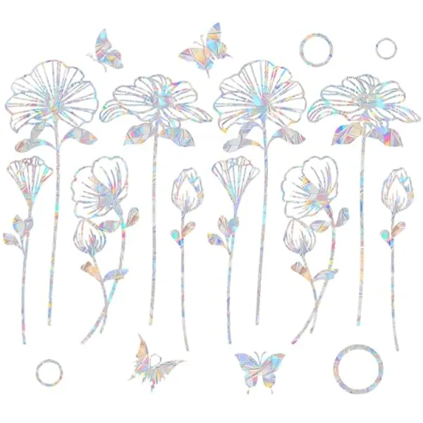 10 Pieces Flower Window Decals 
